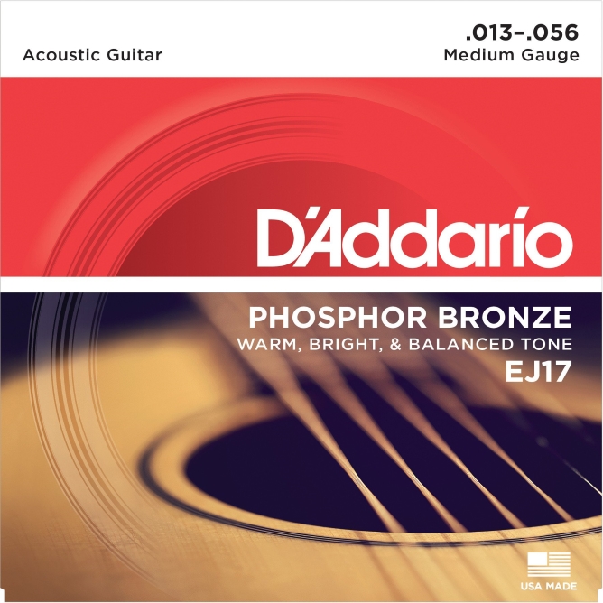 D'Addario EJ17 Phosphor Bronze Medium 木結他弦線