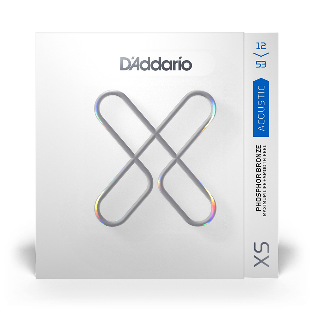 D’Addario XS Phosphor Bronze Coated Acoustic Guitar Strings 012‑053民謠結他弦線