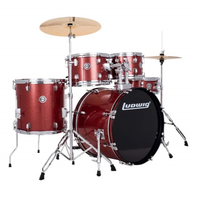 Ludwig Accent Drive 5PCS完整套裝(紅色)