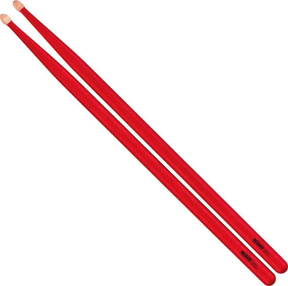 NINO Drumsticks 14", American Hickory, Red 鼓棍