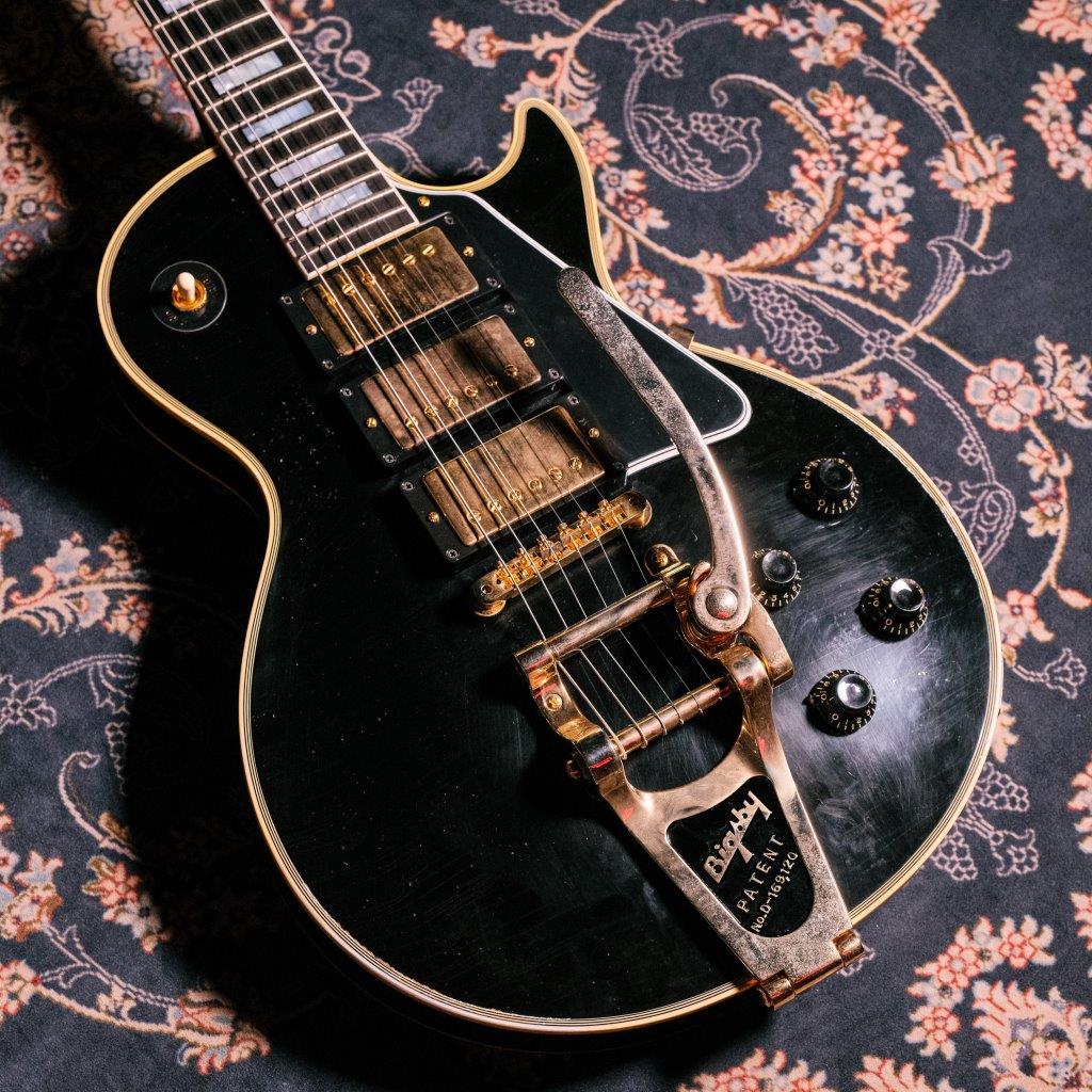 Gibson Custom Murphy Lab Light Aged 57 Les Paul Custom Ebony 3-Pickup Bigsby 電結他 SN 731095
