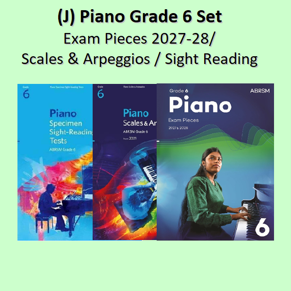 (J) Piano Exam Pieces 2027-2028 Grade 6 + Scales + Sight-Reading Set
